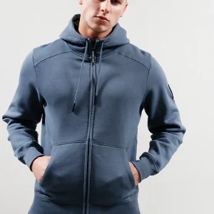 Siren full zip hood - slate blue