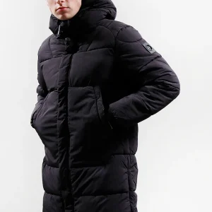 Linear bubble jacket - black