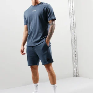 Injection s/s t-shirt - slate blue