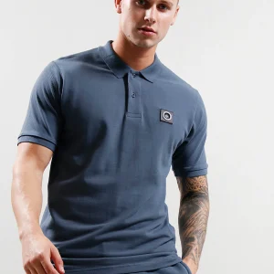 Siren s/s polo - slate blue