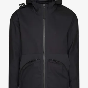 CR hooded parka - jet black