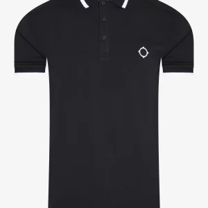 SS jersey polo - jet black