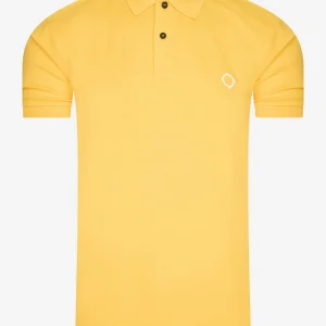 SS pique polo - citrus yellow