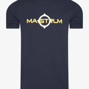 SS logo print tee - ink navy