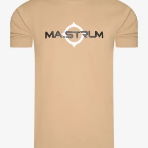 SS logo print tee - sand