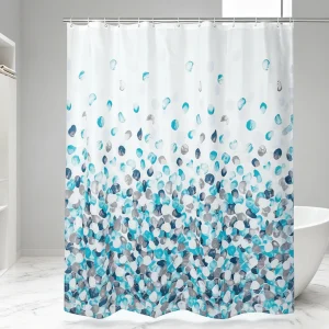 Stoffdouchegordijn met kunststof haken - SplashDot