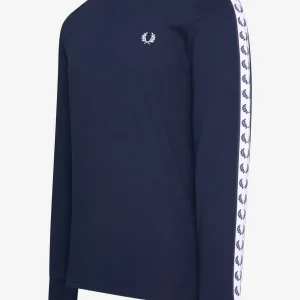 Taped longsleeve tee - carbon blue